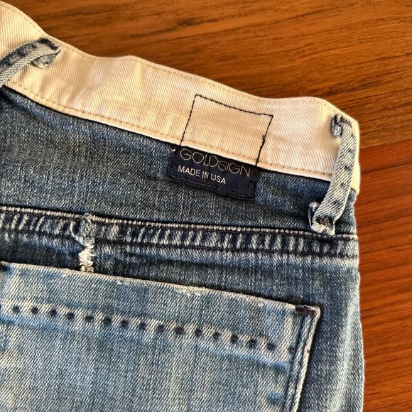 Goldsign Patchwork Denim Shorts - Picture 5 of 6